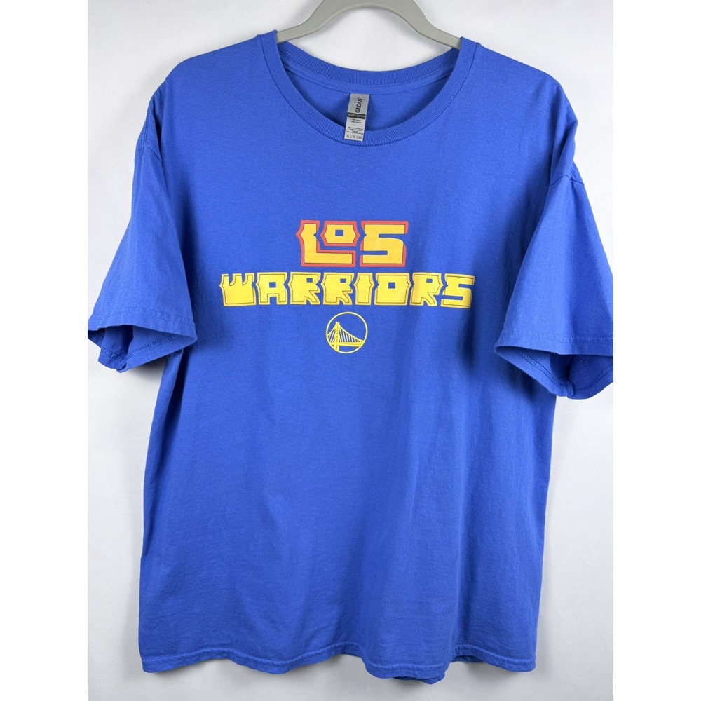 Los Warriors Graphic T Shirt Mens XL Blue Basketball Bay Area Gildan Tee